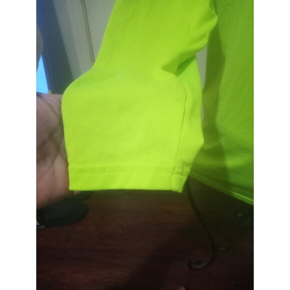Under Armour Quarter 1/4 Zip Pullover Mens Large L Neon Green Golf Sweatshirt - Picture 5 of 11